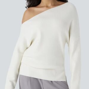 halara Off Shoulder Long Sleeve Work Sweater nwt size medium